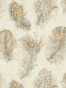 Plume Peacock Feather Vinyl Wallpaper – Natural