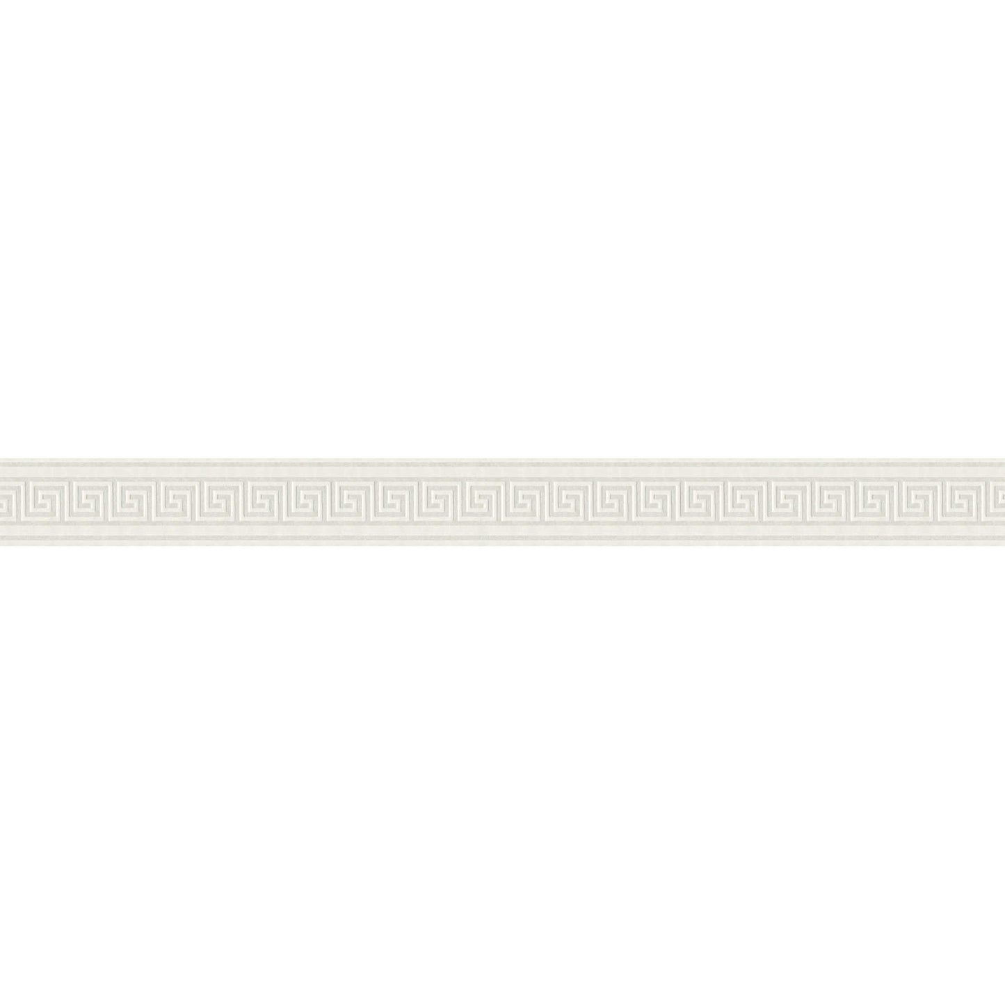 Graphic Meander Border - White - Self Adhesive