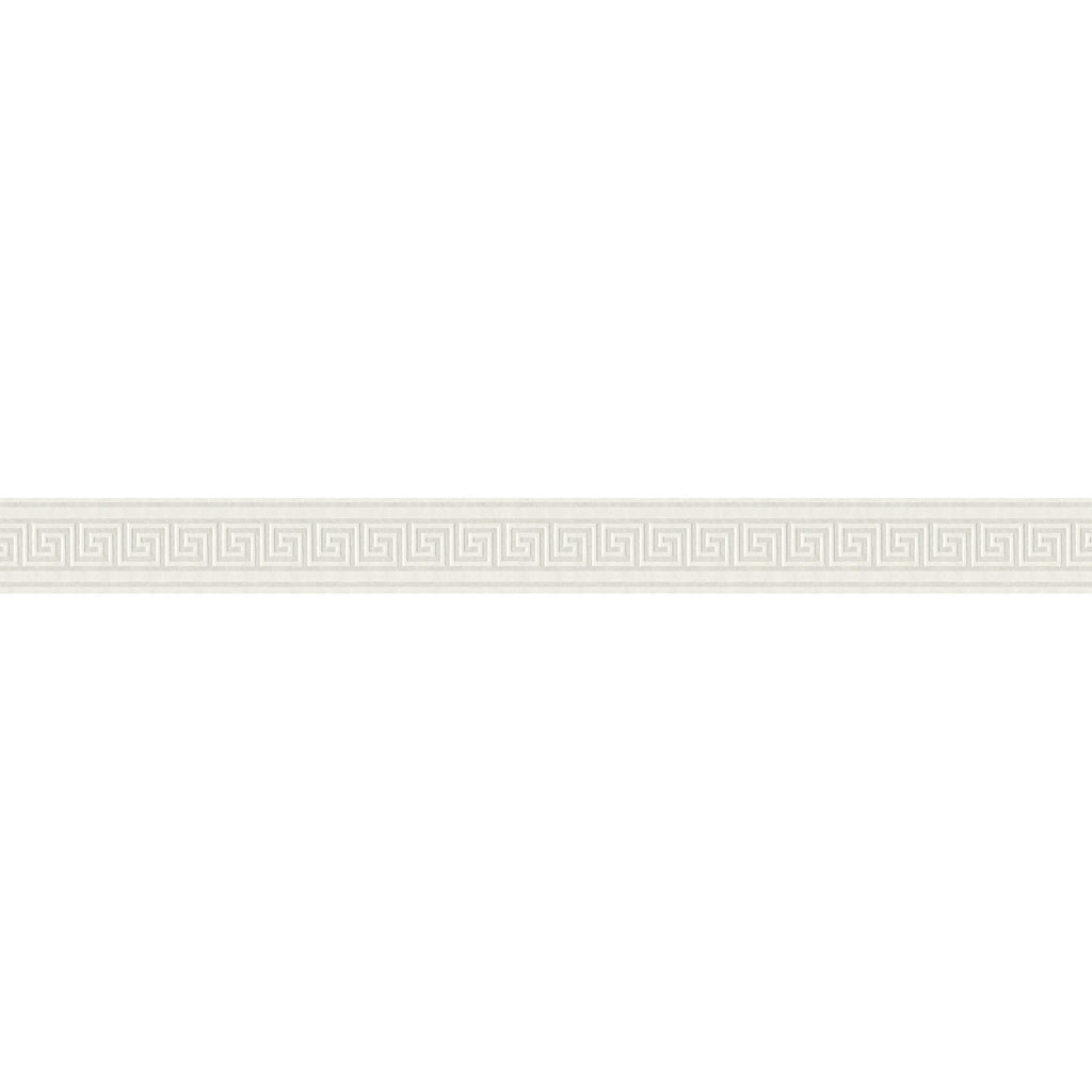 Graphic Meander Border - White - Self Adhesive