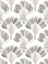 Watercolour Fan Trees Wallpaper - White/Taupe - Discontinuing