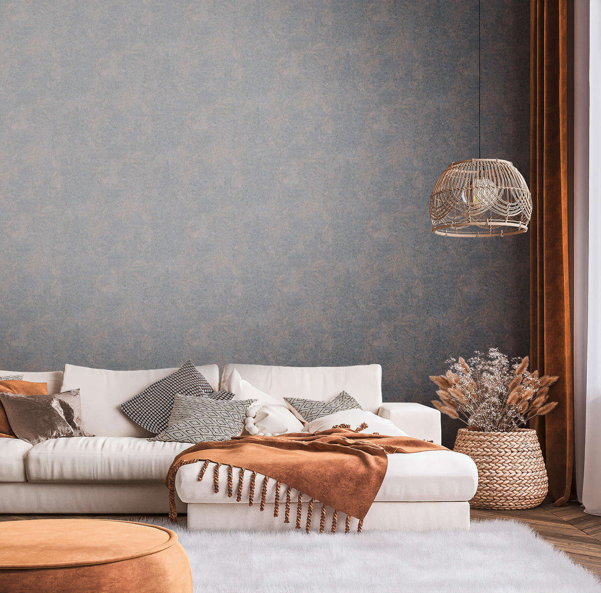 Linear Web - Geometric Wallpaper - Charcoal