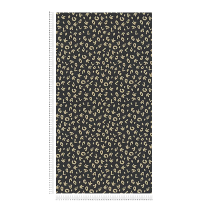 Leopard Alphabet Heavy Weight Wallpaper - Black - Discontinuing