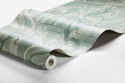 Indigo Garden Wallpaper - Turquoise