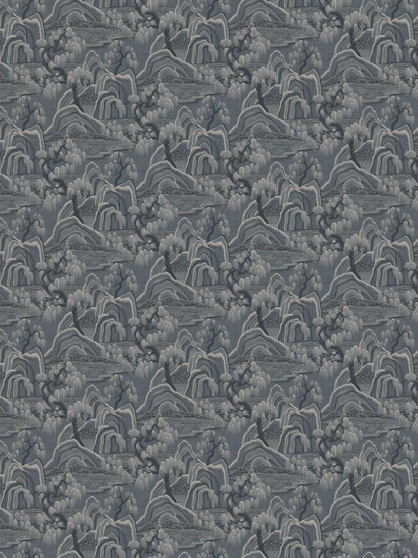 Sample - Indigo Garden Wallpaper - Blue/Beige