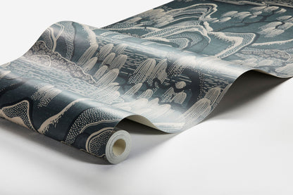 Indigo Garden Wallpaper - Blue/Beige
