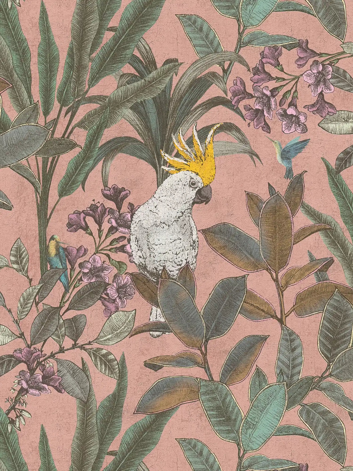Sample - Cockatoo Jungle Wallpaper - Pink