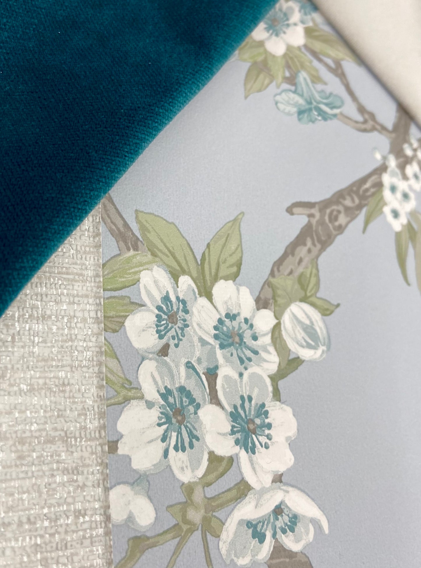 Cherry Blossom Wallpaper - Blue