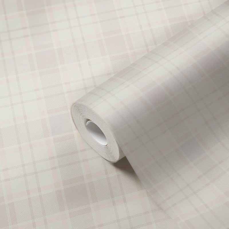 Maison Charme Plaid Wallpaper - Pink