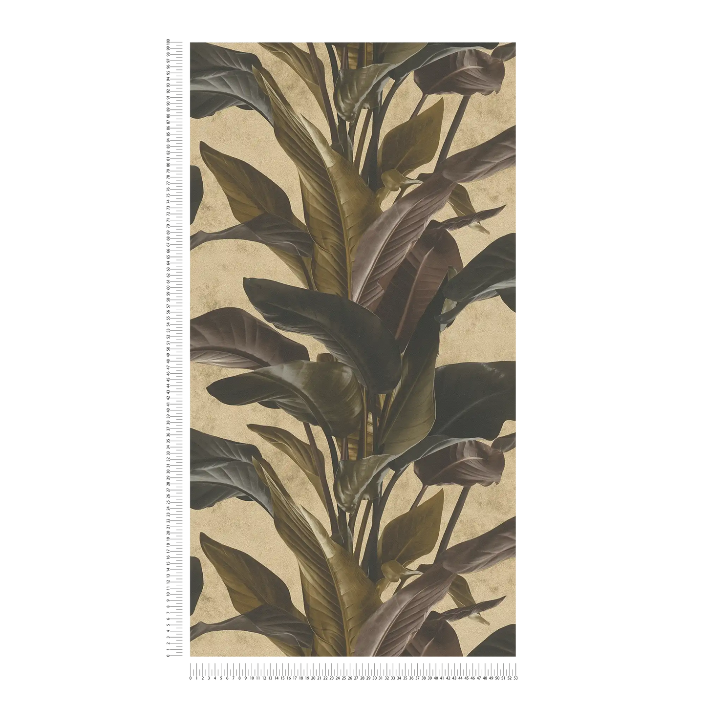 Banana Tropical Wallpaper - Brown + Gold