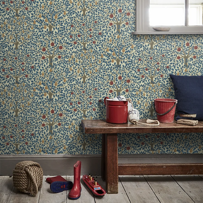 Pomona Pear Wallpaper - Blue