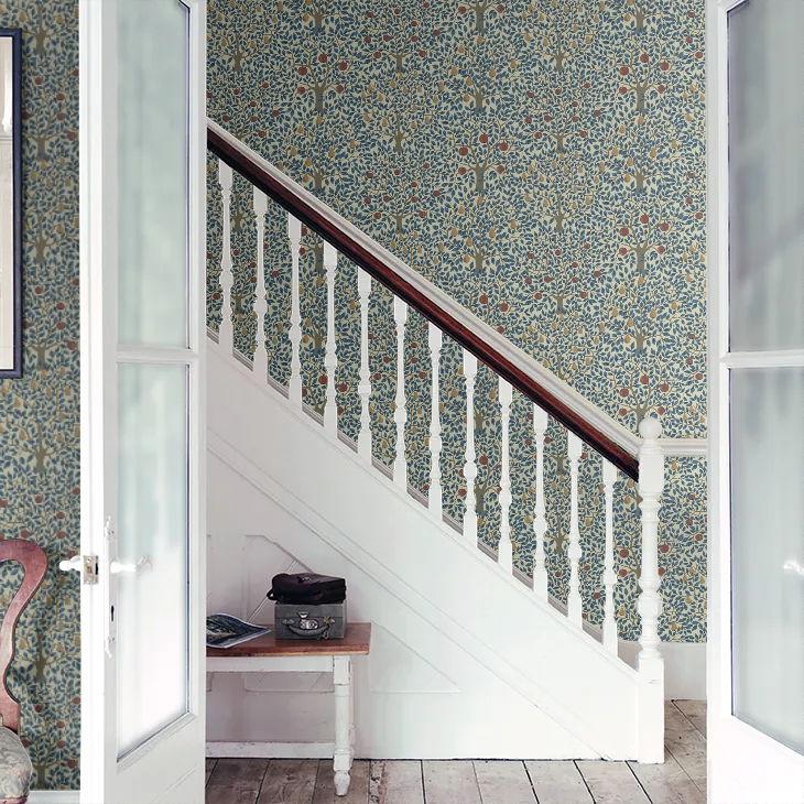Pomona Pear Wallpaper - Blue