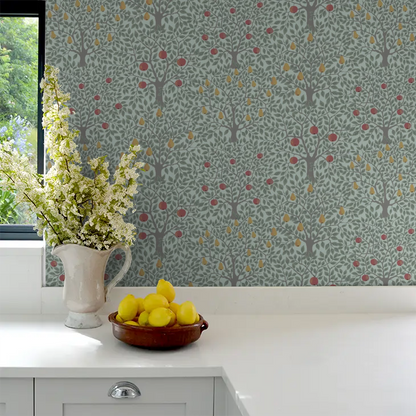 Pomona Pear Wallpaper - Green