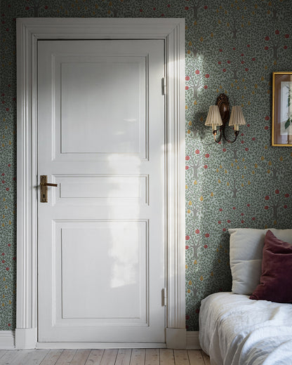 Pomona Pear Wallpaper - Green