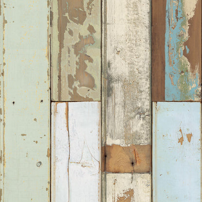 Piet Hein Eek 'Scrapwood Series' Wallpaper - White/Blue