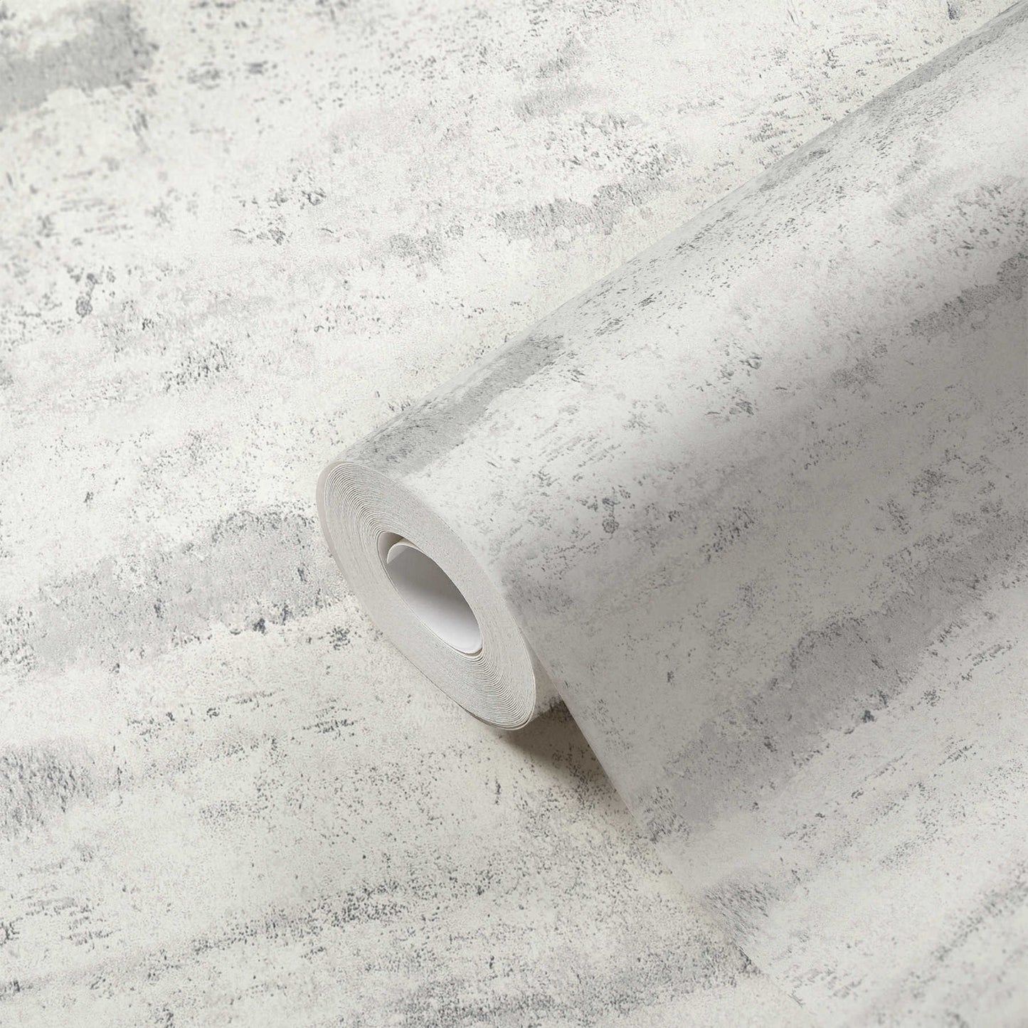 Tibo Grunge, rustic plaster look Wallpaper - White/Grey