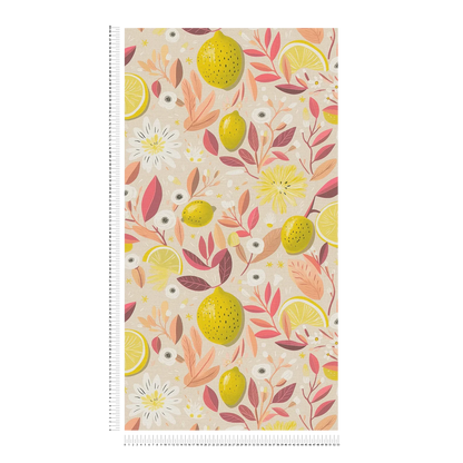 Limoncello Lemon Grove Wallpaper – Pink