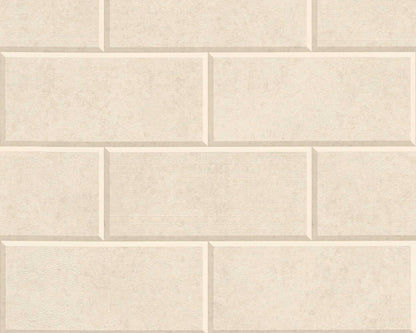Solid Bricks Wallpaper (Versace 3 Collection) - Cream