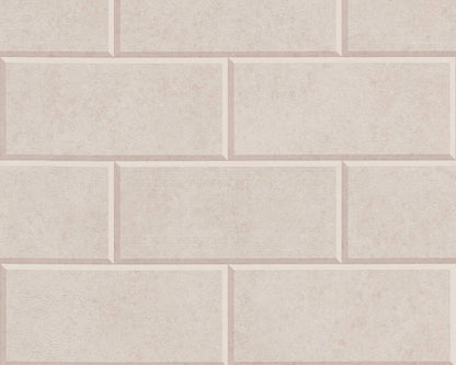 Solid Bricks Wallpaper (Versace 3 Collection) - Beige