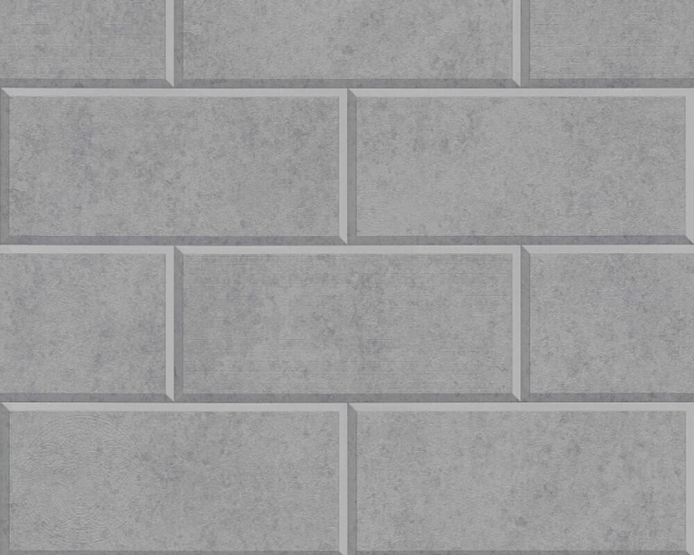 Solid Bricks Wallpaper (Versace 3 Collection) - Grey