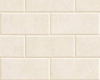 Solid Bricks Wallpaper (Versace 3 Collection) - Off White