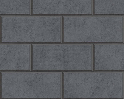Solid Bricks Wallpaper (Versace 3 Collection) - Midnight
