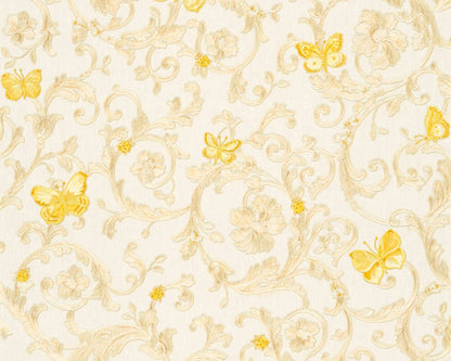 Versace Florals Wallpaper - Gold/Yellow - Discontinuing