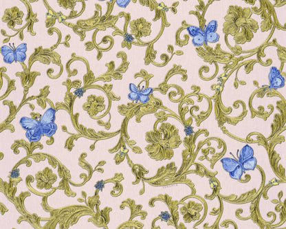 Versace Florals Wallpaper - Blue/Green - Discontinuing