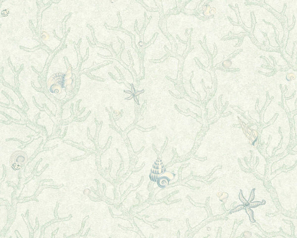 Sample - Coral Branches Wallpaper (Versace 3 Collection) - Green