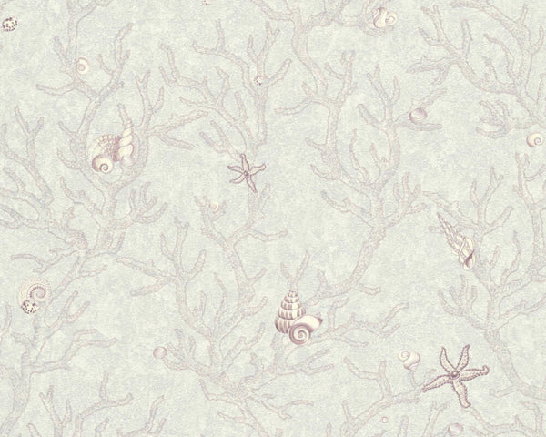 Sample - Coral Branches Wallpaper (Versace 3 Collection) - Grey