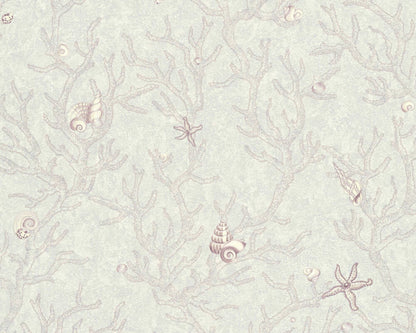 Coral Branches Wallpaper (Versace 3 Collection) - Grey
