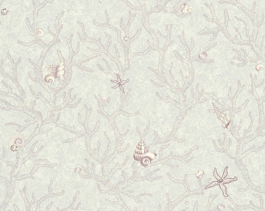 Coral Branches Wallpaper (Versace 3 Collection) - Grey
