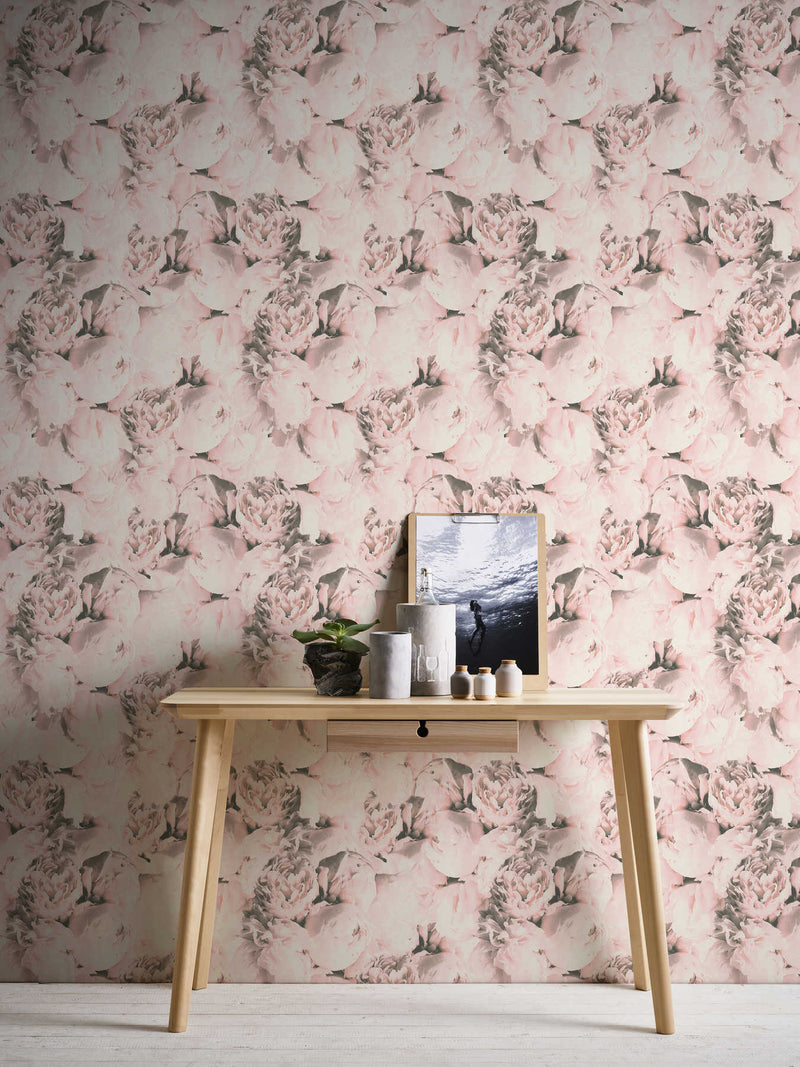 Peony Wallpaper - Pink Wash