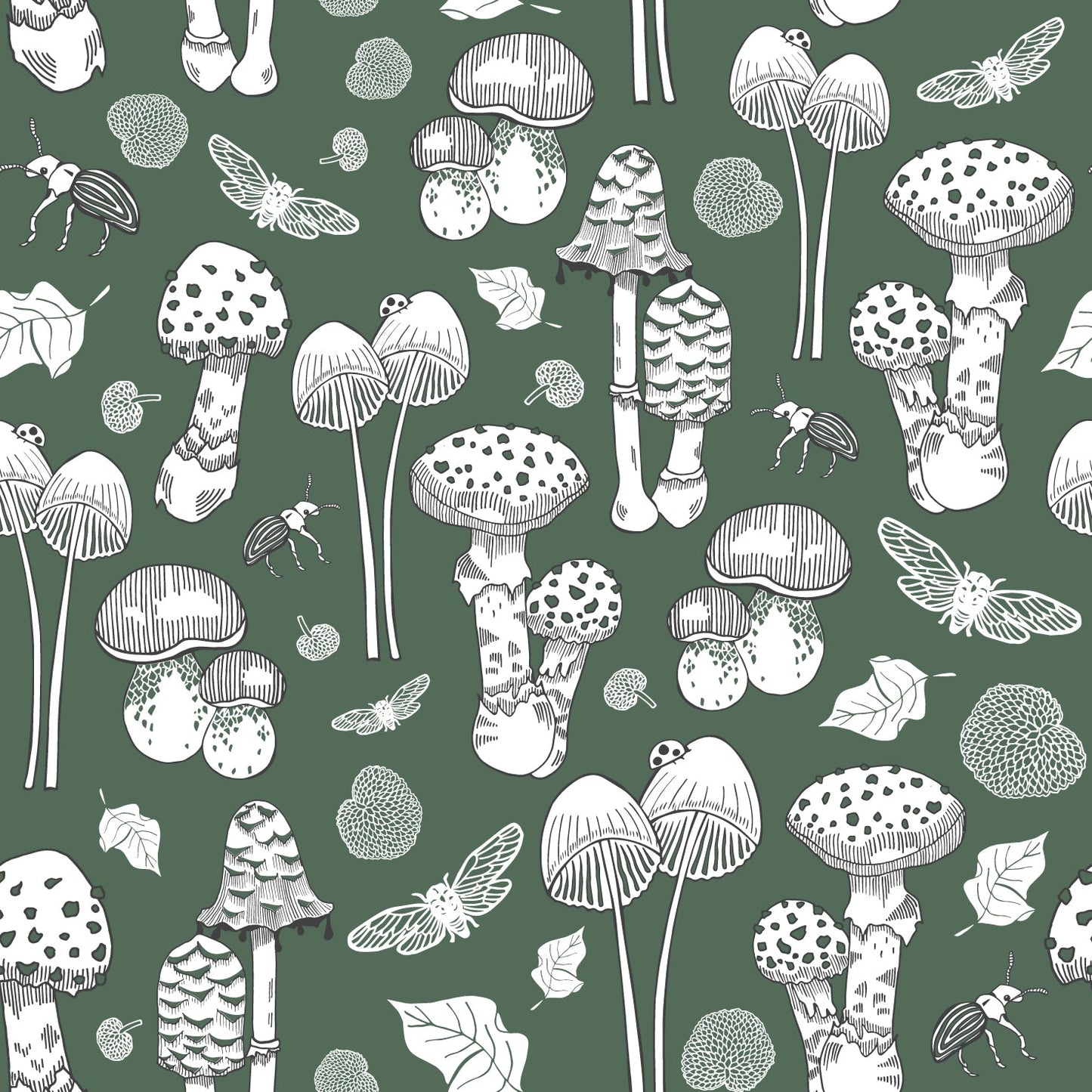 Sample - Fungi - NZ Wallpaper - Green