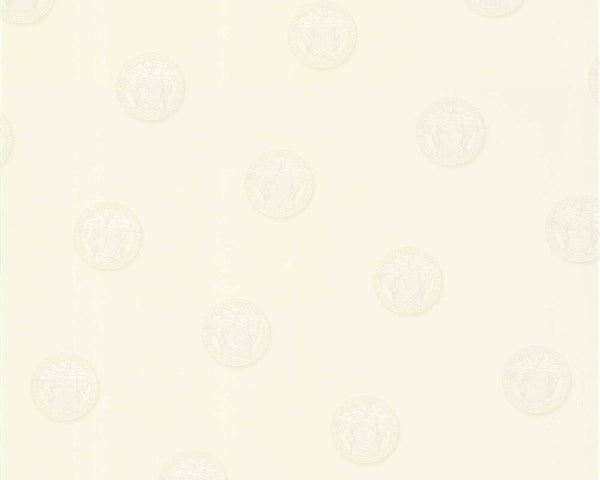 Sample - Medusa Heads Wallpaper (Versace 3 Collection) - Cream