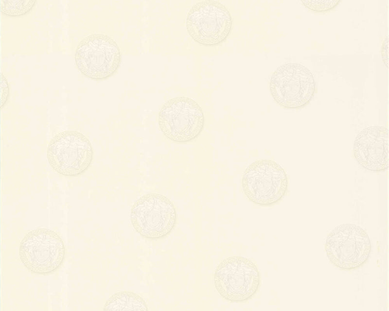 Sample - Medusa Heads Wallpaper (Versace 3 Collection) - Cream