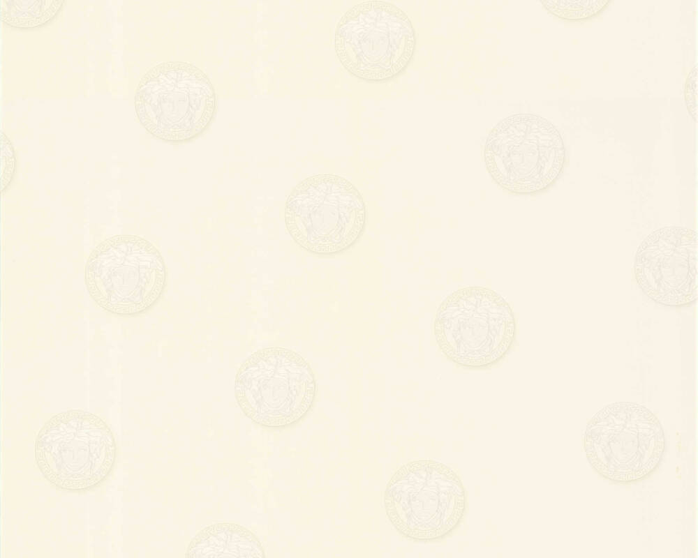 Medusa Heads Vinyl Wallpaper - Cream - Discontinuing