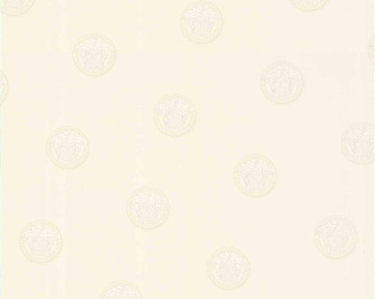 Medusa Heads Vinyl Wallpaper - Cream - Discontinuing