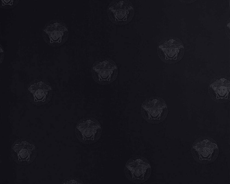 Sample - Medusa Heads Wallpaper (Versace 3 Collection) - Black