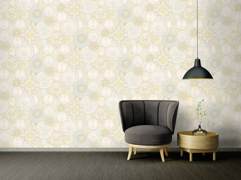 Plates Of Versace Wallpaper (Versace 3 Collection) - Cream
