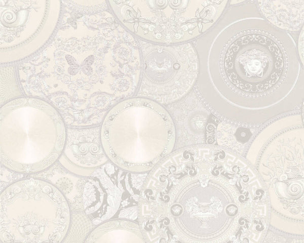 Sample - Plates Of Versace Wallpaper (Versace 3 Collection) - White