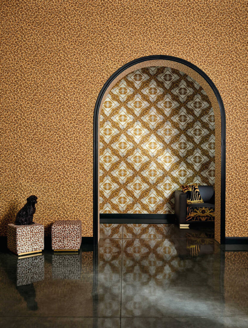 Sample - Versace Leopard Wallpaper (Versace 3 Collection) - Gold