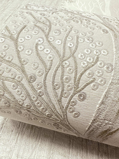 Ornella Textured Wallpaper - Cream