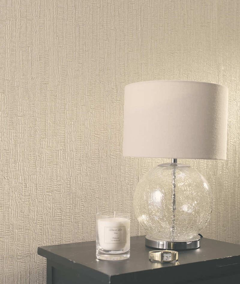 Ornella Bark Wallpaper - Cream