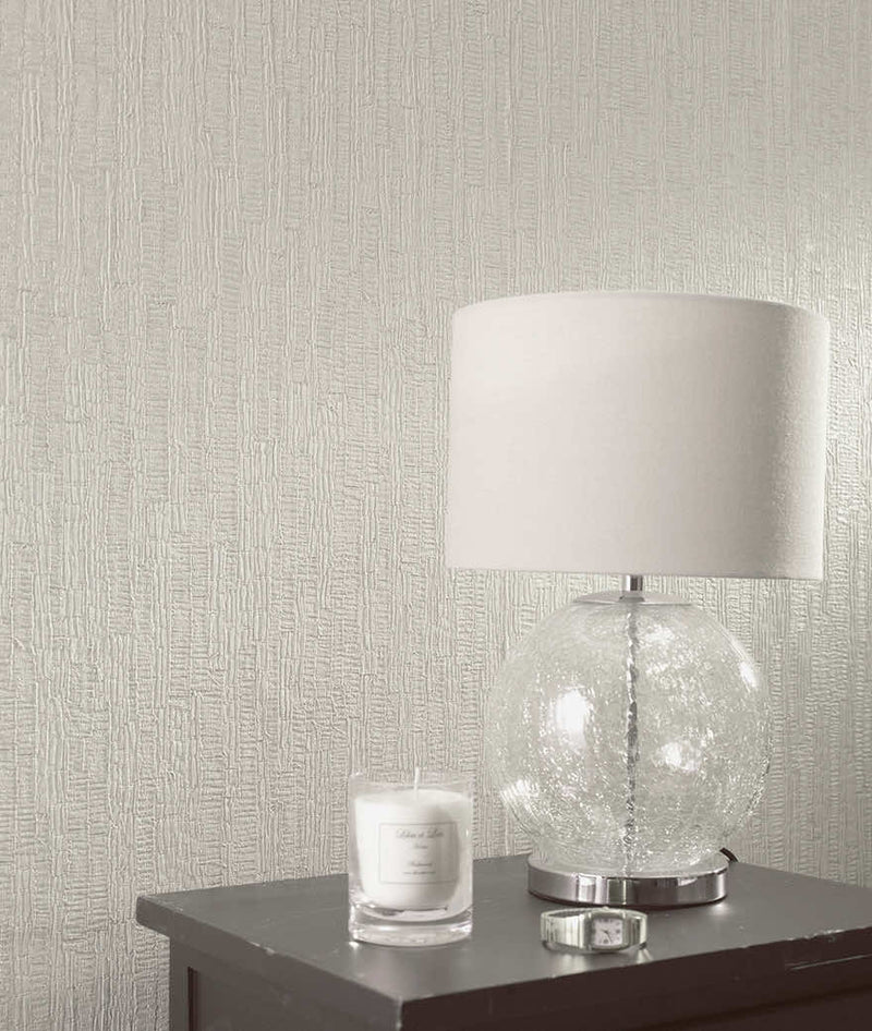 Ornella Bark Wallpaper - Grey
