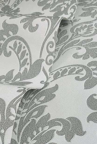 Clara Luxurious Wallpaper -  Grey