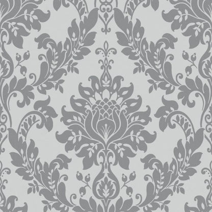 Clara Luxurious Wallpaper -  Grey