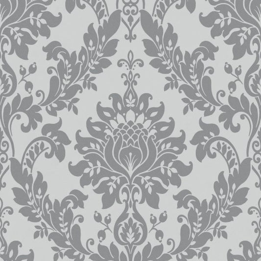 Clara Luxurious Wallpaper -  Grey