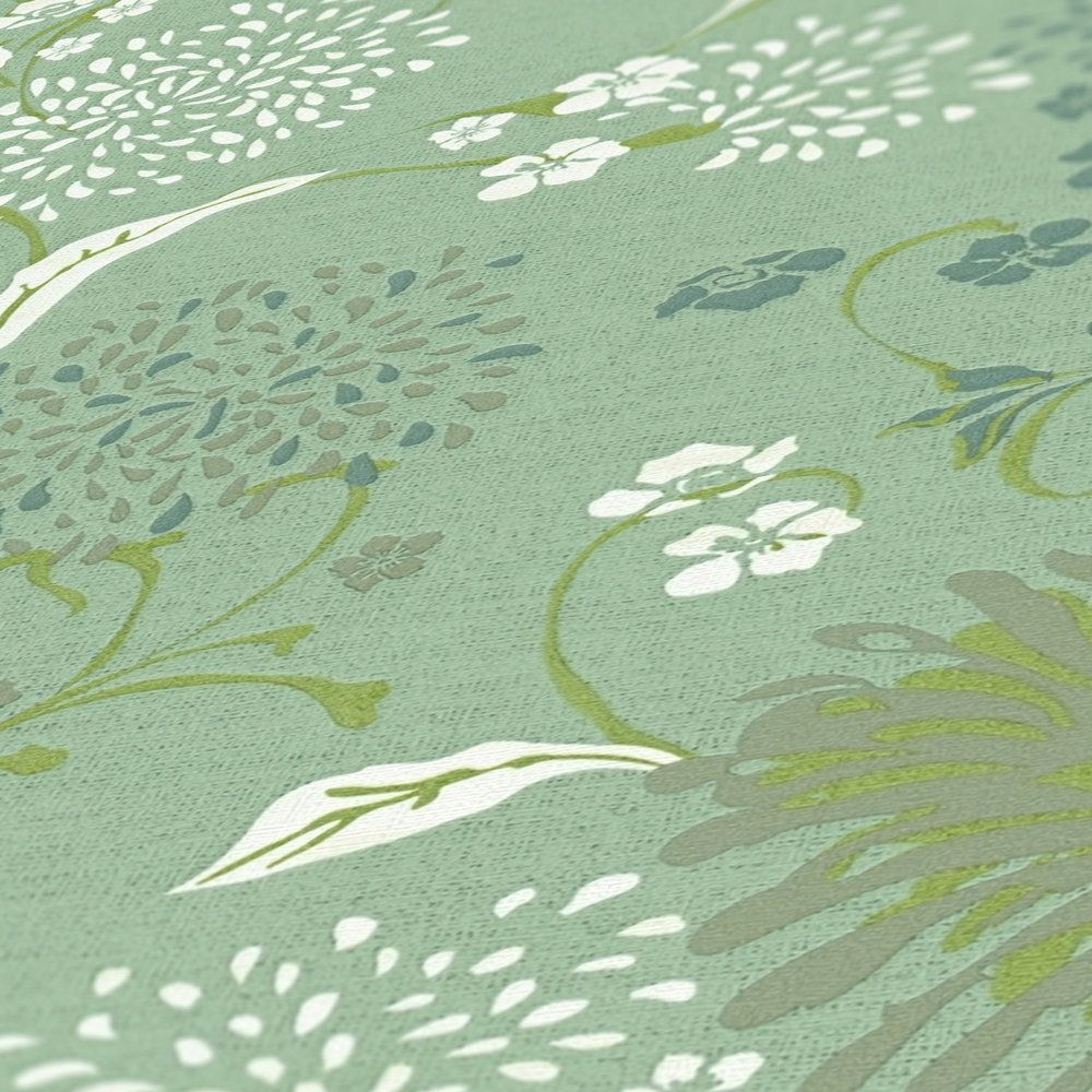 Bloom Wallpaper - House of Turnowsky - Green/White