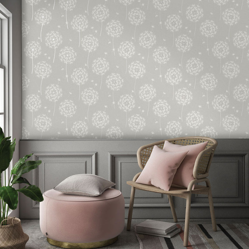 Allora - Brioso Wallpaper - Grey