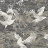 Sarus - Cranes Asian Watercolour Wallpaper - Charcoal - Discontinuing